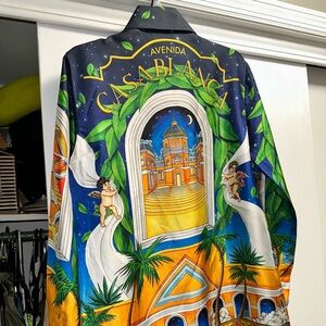 Silk Casablanca button down shirt